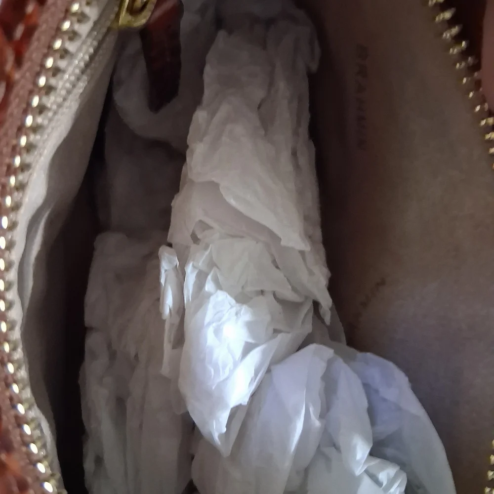 Brahmin Textured Brown Leather Bag - Picture 3 of 4